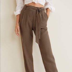 MANGO STRIPED BOW TROUSER